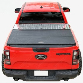Tie-Down System with protection plate for trifold PROTECT tonneau covers