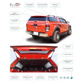 V-TOP SPORT canopy for Ford Ranger Double Cab 2012-2022