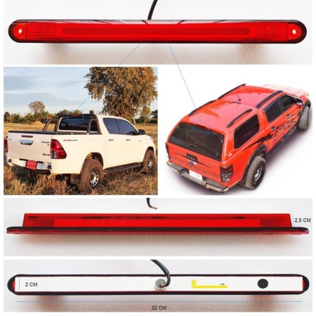 LED third brake light for hardtops, cargo compartment covers and roll bars