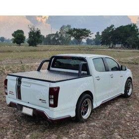 PROTECT aluminum trifold tonneau cover with roll bar for Isuzu D-Max Double Cab