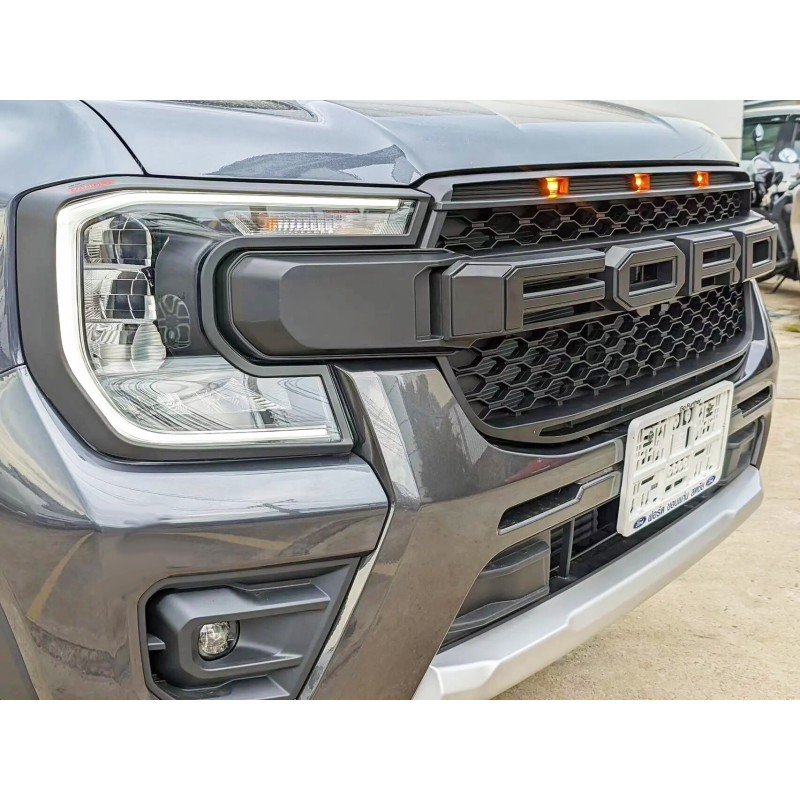 Grille De Calandre Avant LED Noire Pour Ford Ranger T8 Wildtrack 2018-2023