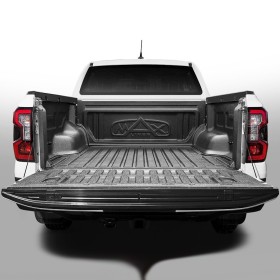 Grey Bedliner; Roll On Bed Liner; Low Odor, Water-Based Formula, No Hassle Of Mixing Components, Easy Pour And Roll; Bedliner Kit: 4 Quarts + 1 Roller